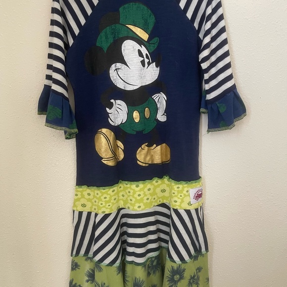 Boutique Custom Mickey Mouse Distressed Dress Size 12 - Picture 2 of 2